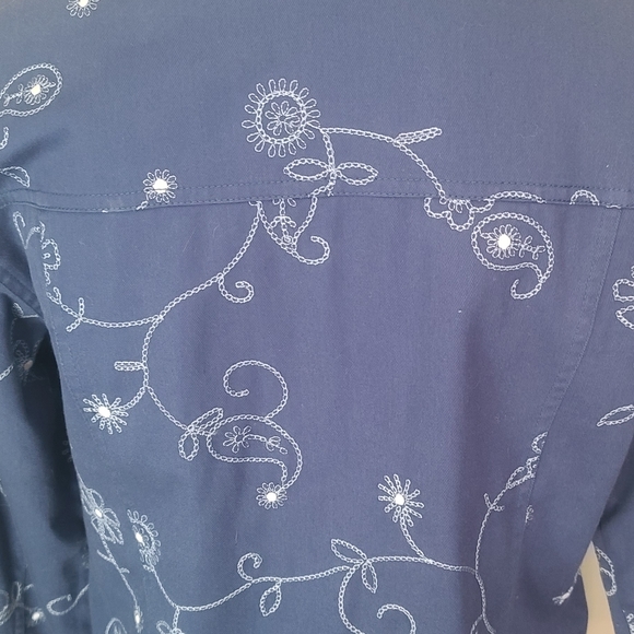 Vintage Bushwacker Embroidered Shacket Shirt Jacket with Hidden Pockets - Picture 8 of 11